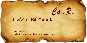 Csór Róbert névjegykártya