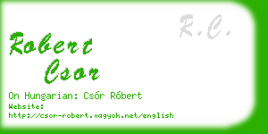 robert csor business card