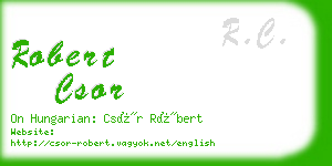 robert csor business card